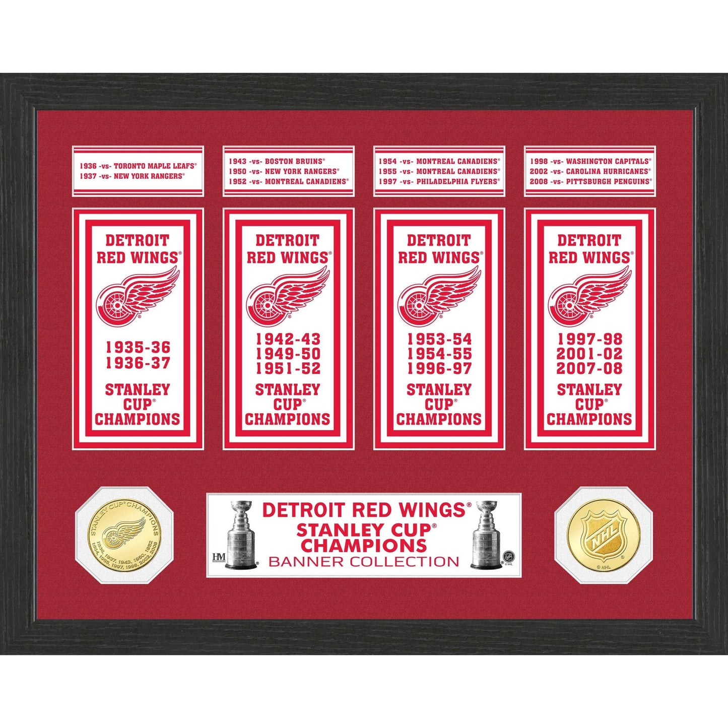 Detroit Redwings Stanley Cup Banner Collection Photo
