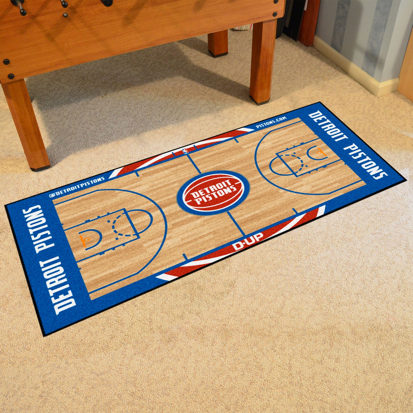 Detroit Pistons NBA Court Large Runner